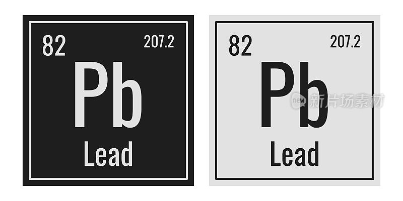 领导的象征。元素周期表中的化学元素。矢量插图隔离在白色背景上。玻璃的迹象。