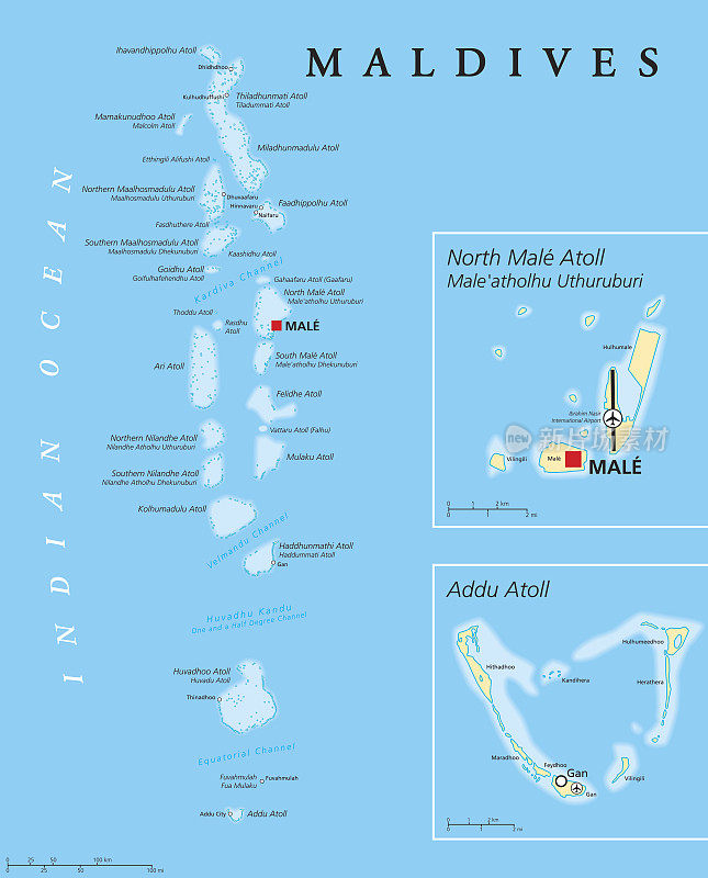 马尔代夫政治地图