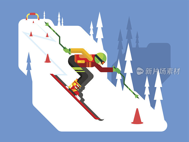 障碍滑雪下坡滑雪