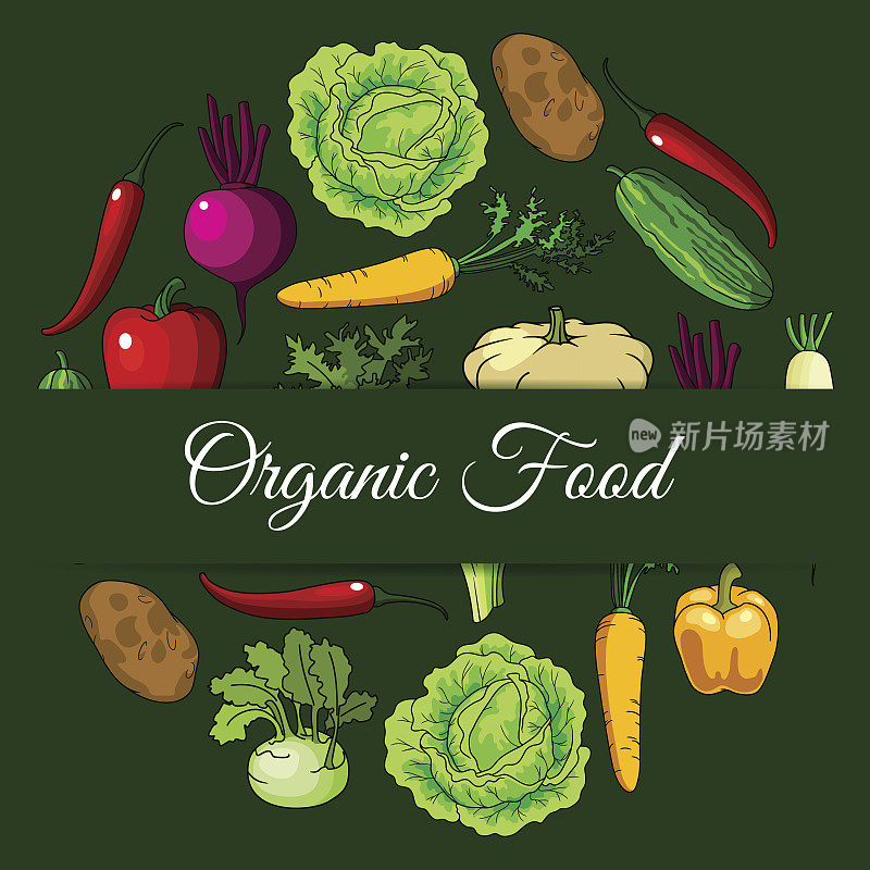 有机素食蔬菜海报