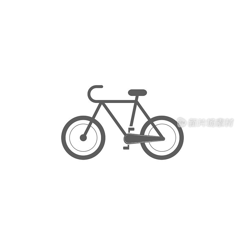 一辆自行车图标。移动概念和web应用的运动元素。图标用于网站设计和开发，应用程序开发。溢价图标
