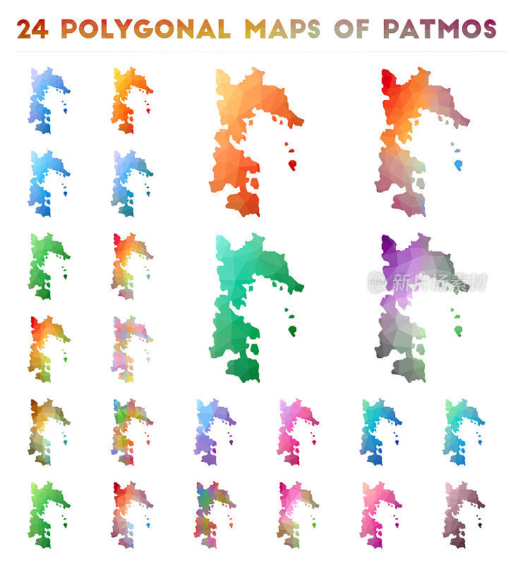 帕特莫斯矢量多边形映射集。