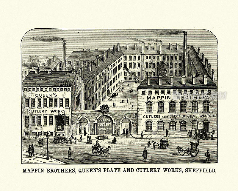 马平兄弟餐具厂，谢菲尔德，19世纪90年代