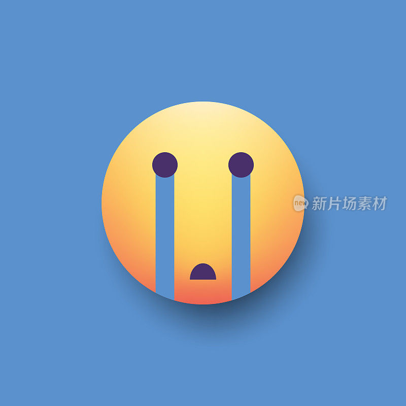 Emoticon设计元素色彩背景阴影效果