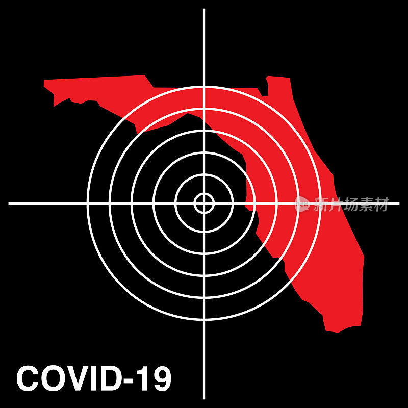 COVID-19佛罗里达目标地图图标