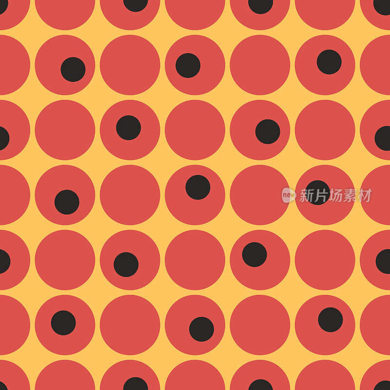 无缝图案彩色圆形几何形状