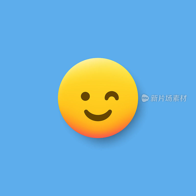 Emoticon平面设计投阴影效果