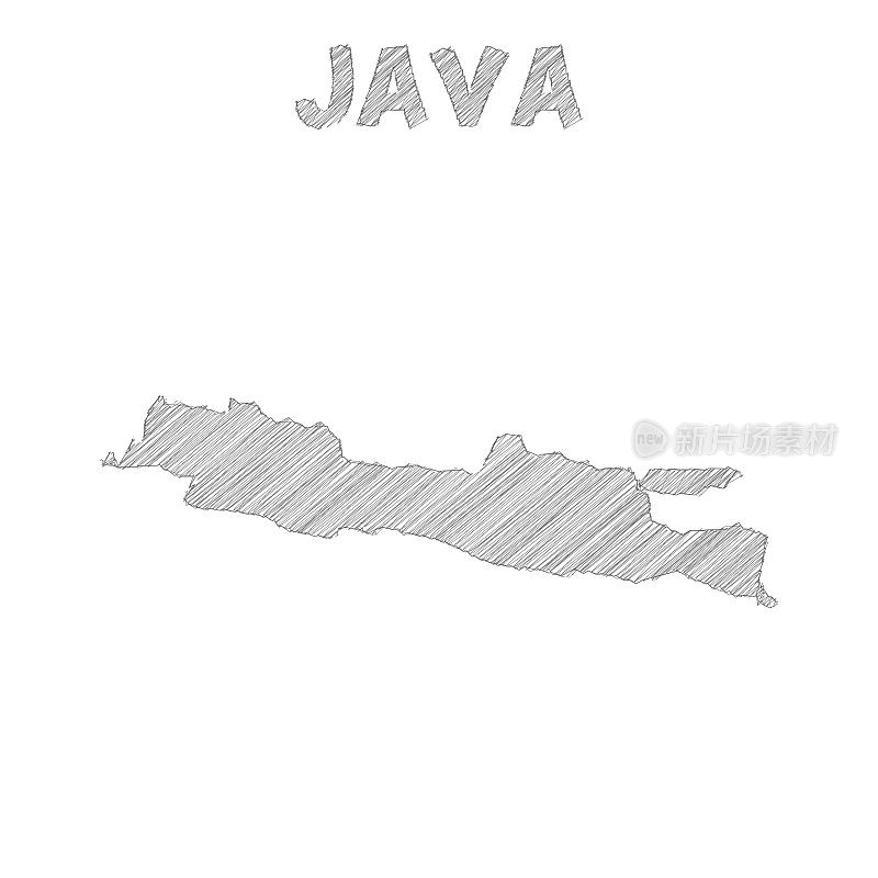 Java地图手绘在白色的背景