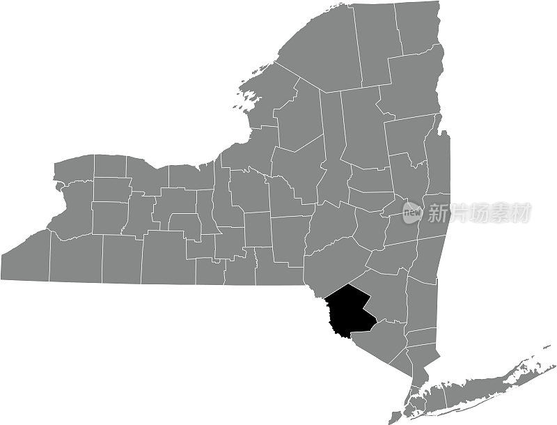 美国纽约沙利文县的位置地图