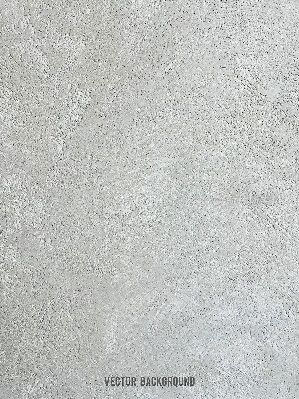 灰白色混凝土抽象墙体纹理。枯燥乏味的向量的背景。全框架水泥表面Grunge纹理背景