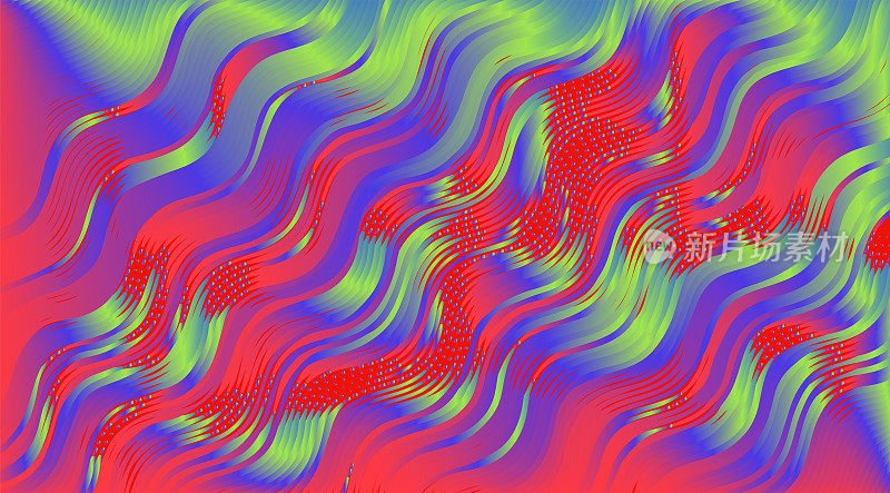 抽象颜色流动波条纹海报图案背景