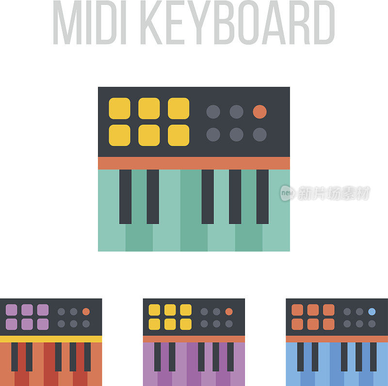 矢量MIDI键盘图标