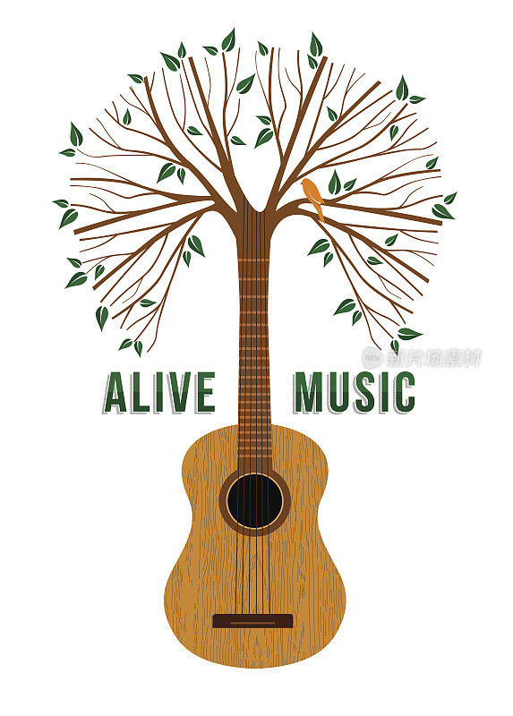 吉他树现场音乐引用概念插图