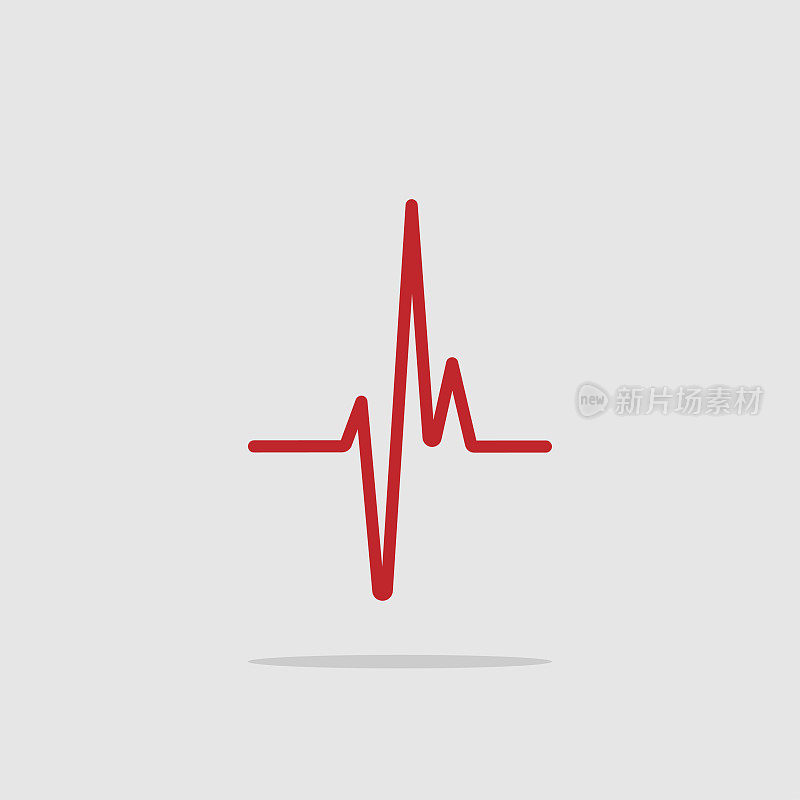 心跳-向量图标心跳线。医疗应用的心跳图标