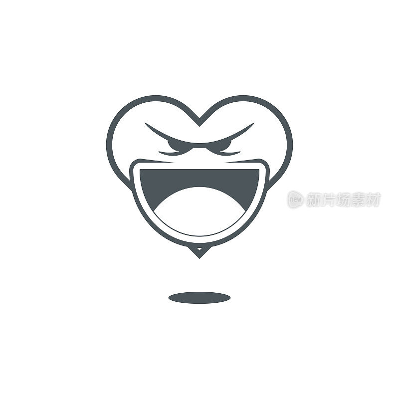 可爱的表情，愤怒的脸图标