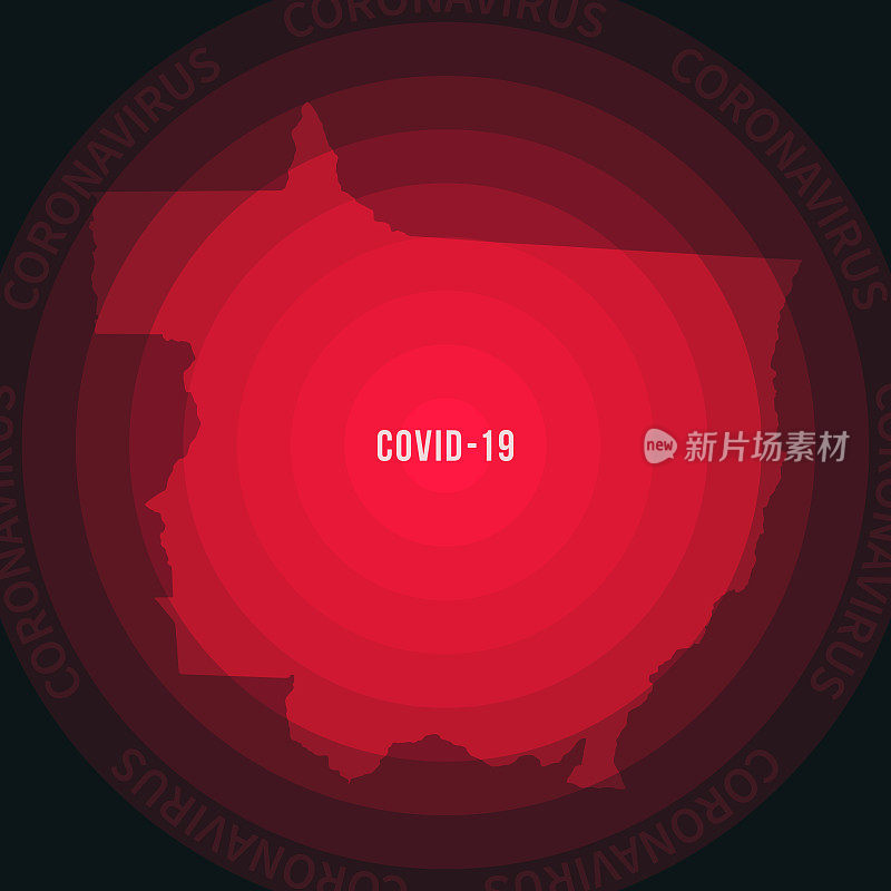 马托格罗索州COVID-19传播地图。冠状病毒爆发