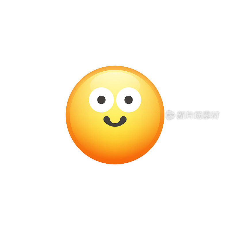 Emoticon裁剪设计元素可爱和色彩渐变