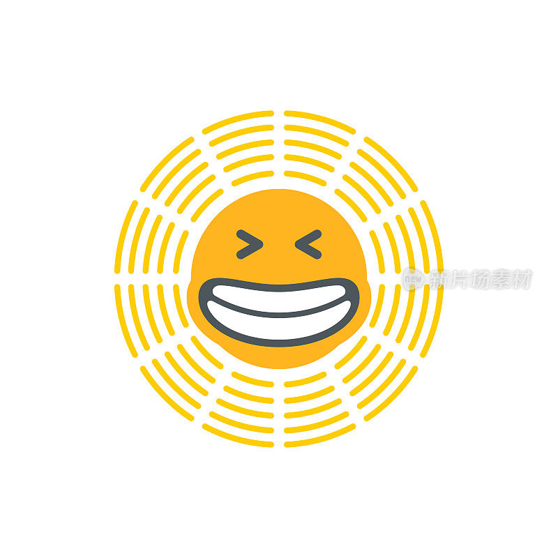 快乐滑稽微笑太阳