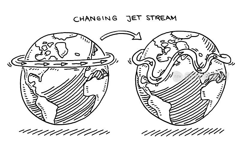 改变的喷射流行星地球绘图