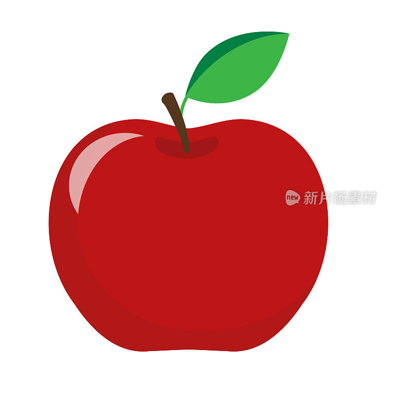 苹果矢量平面插图