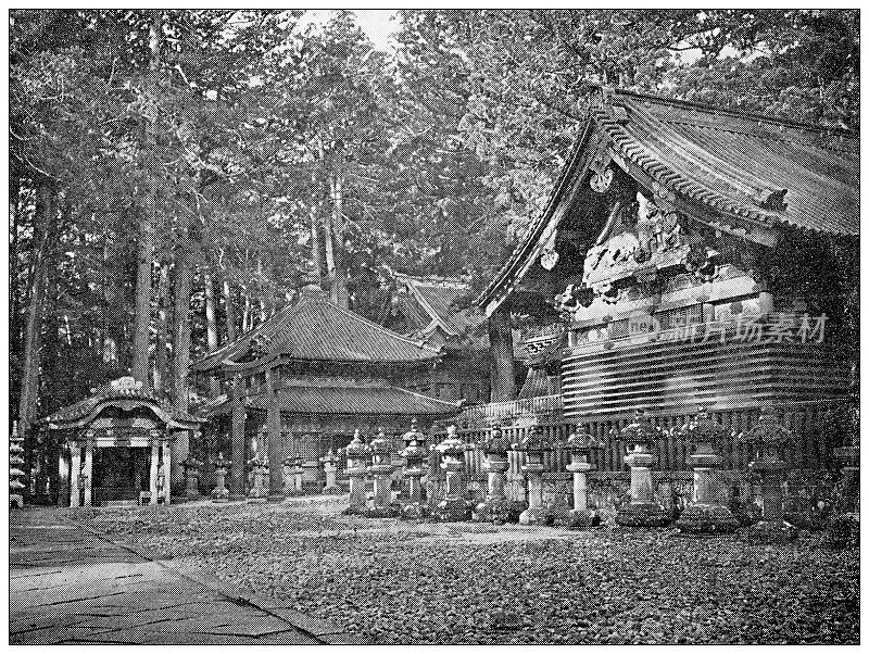 古色古香的日本旅游照片:神社，日光