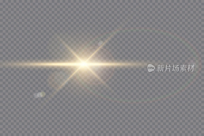矢量透明阳光特殊透镜眩光效果