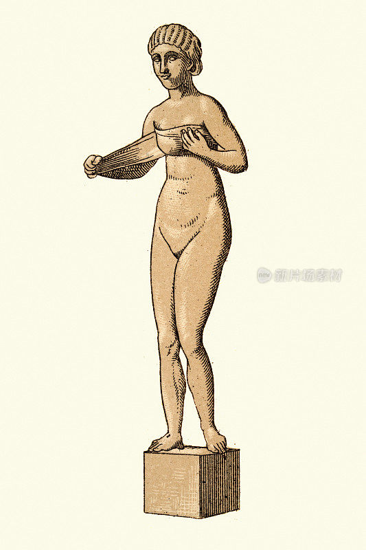 古希腊的束胸，年轻的希腊妇女用布束胸，时尚的历史