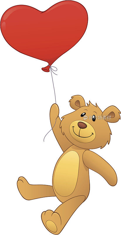 心形气球泰迪熊