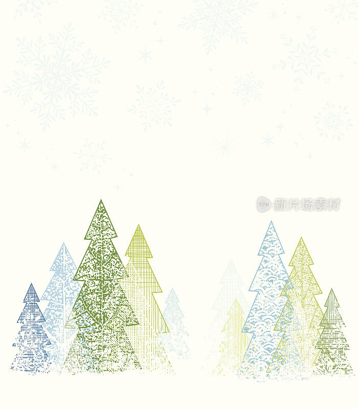 程式化的圣诞树背景