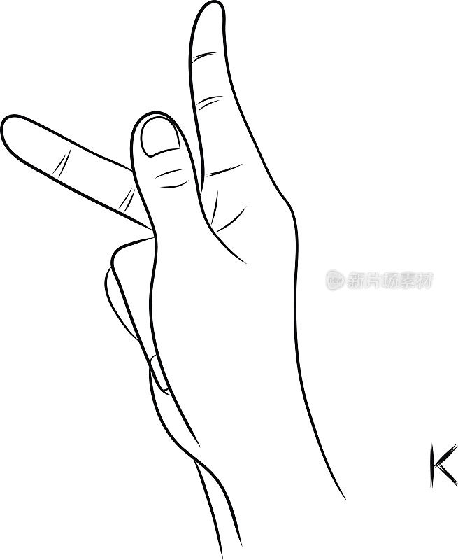手语和字母K