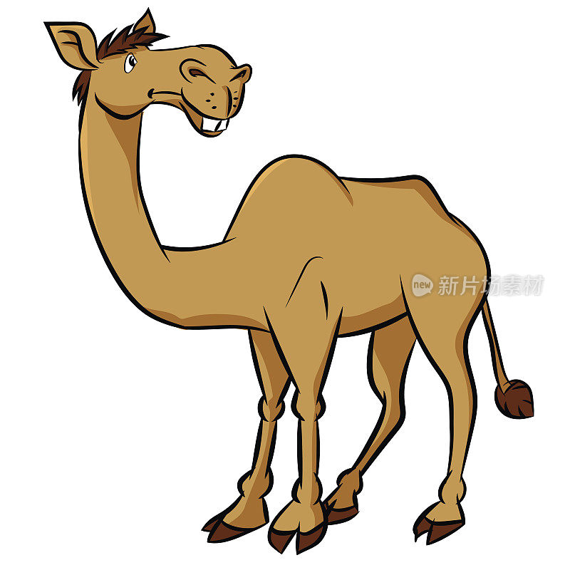 卡通骆驼-矢量剪贴画插图