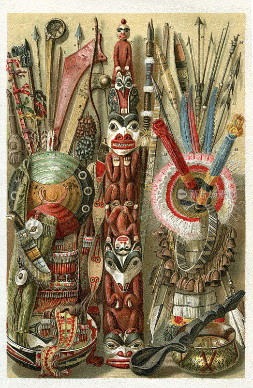 来自北美土著部落的插图