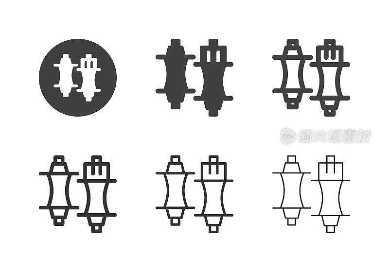 自行车轮毂图标-多系列