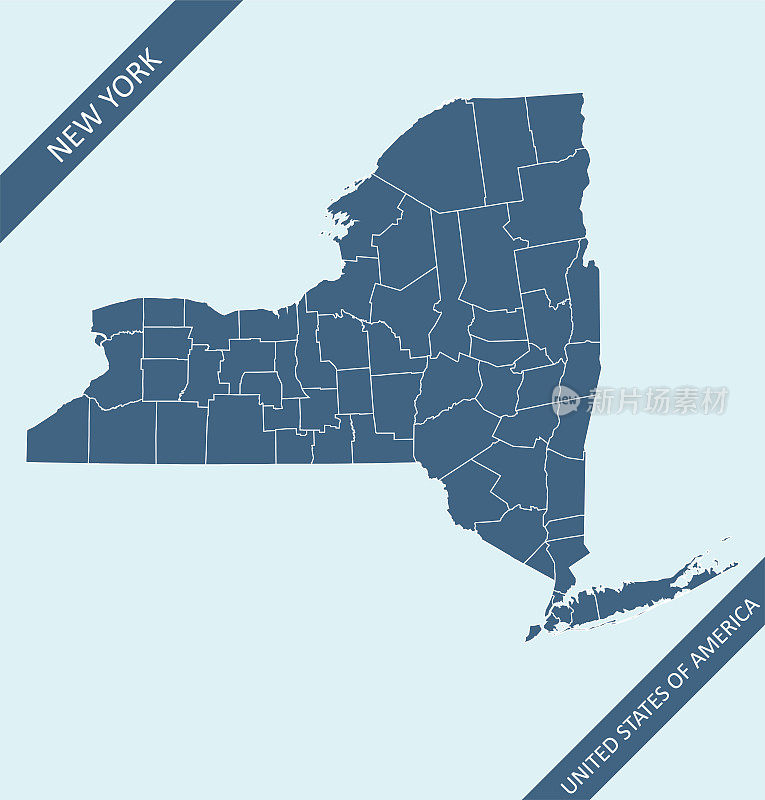 纽约的县地图