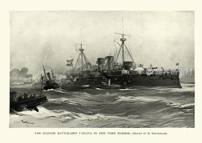 西班牙海军装甲巡洋舰维兹卡亚号，19世纪