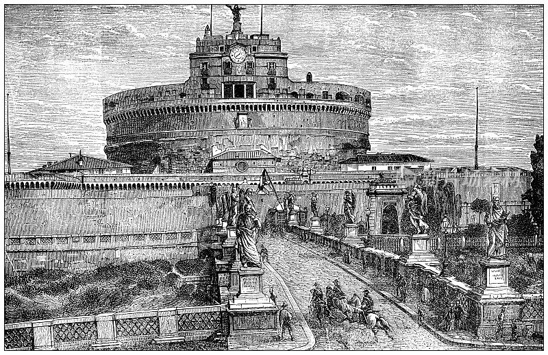 古代插图:罗马圣天使堡