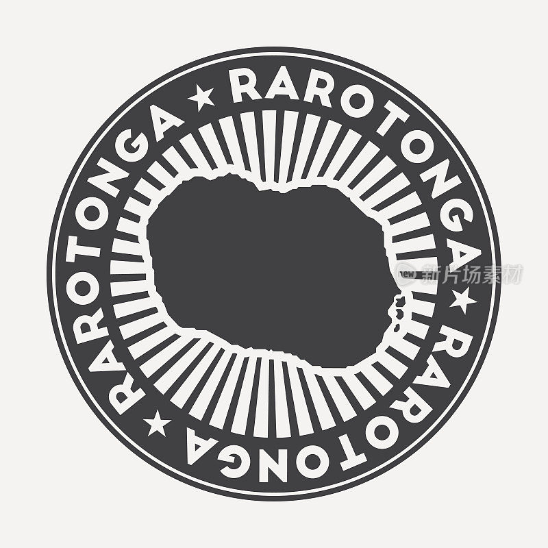 拉罗汤加圆形标志。