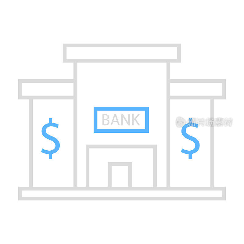 银行，银行大楼，中央银行图标