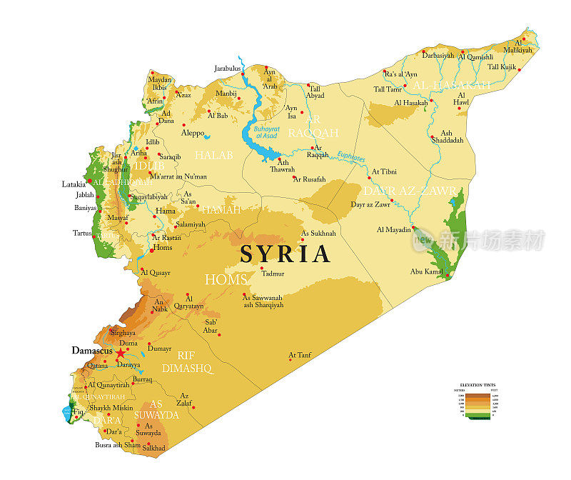 叙利亚物理图谱