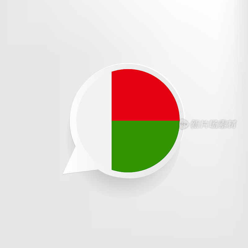 马达加斯加国旗演讲泡泡