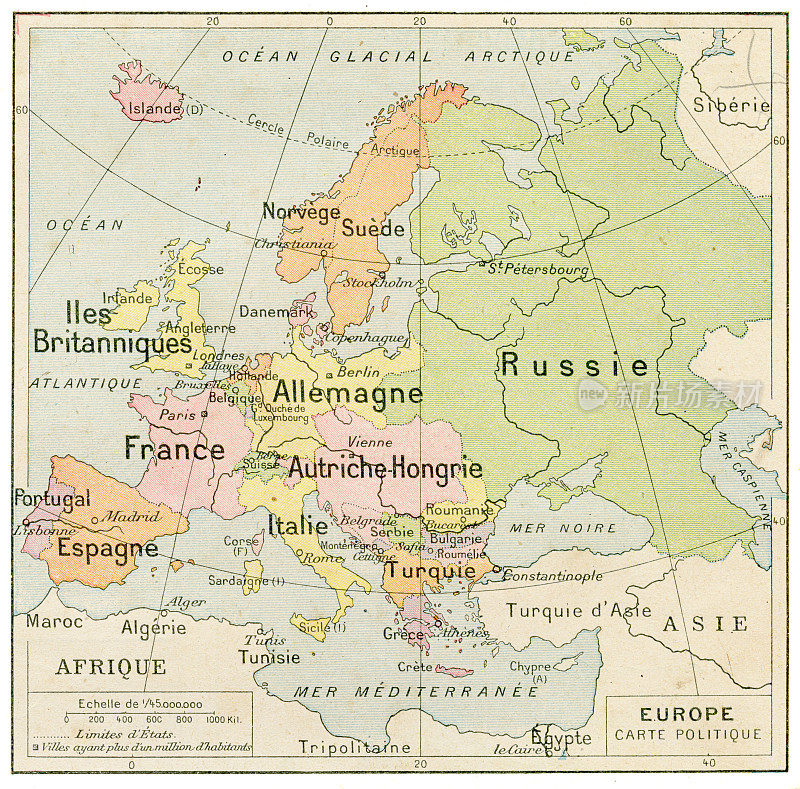 欧洲政治地图1887年