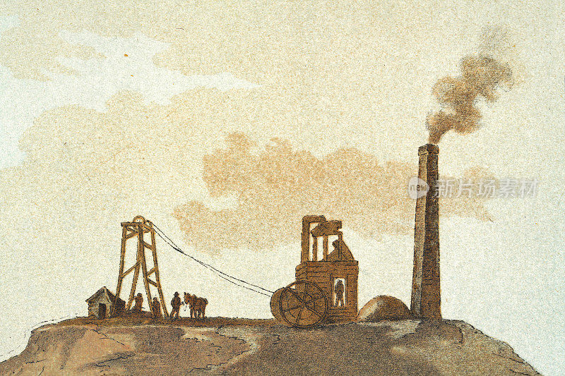 19世纪早期，约克郡利兹的烟囱煤矿巷道