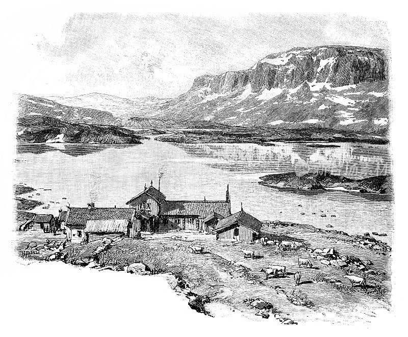 挪威Telemark的一个湖泊