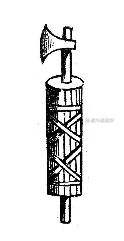 古董雕刻插图:Fasces