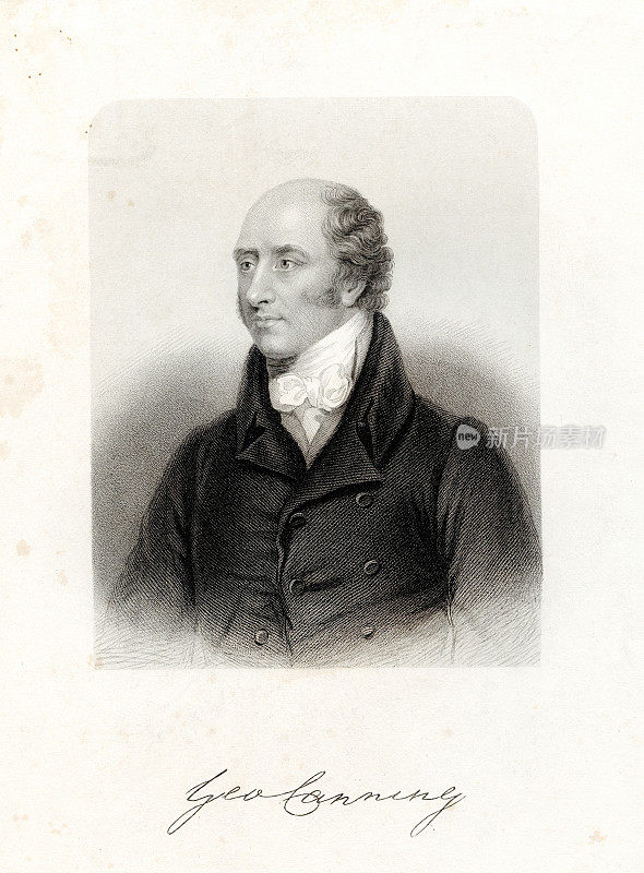 乔治・坎宁(1770-1827)英国保守党政治家版画
