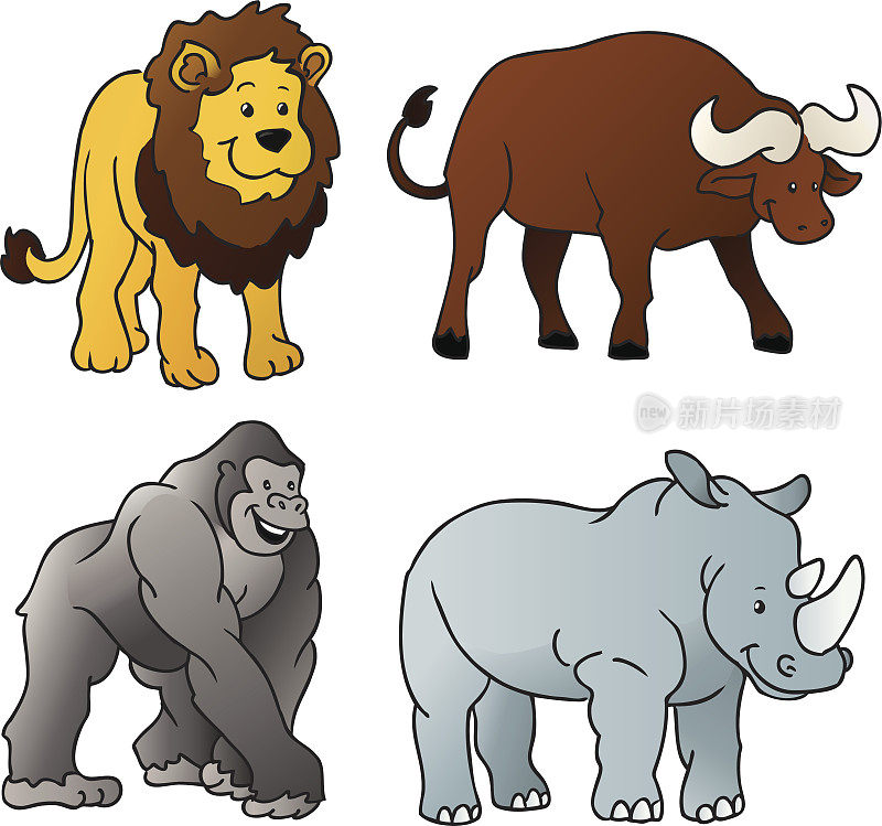 Safari动物(矢量图)