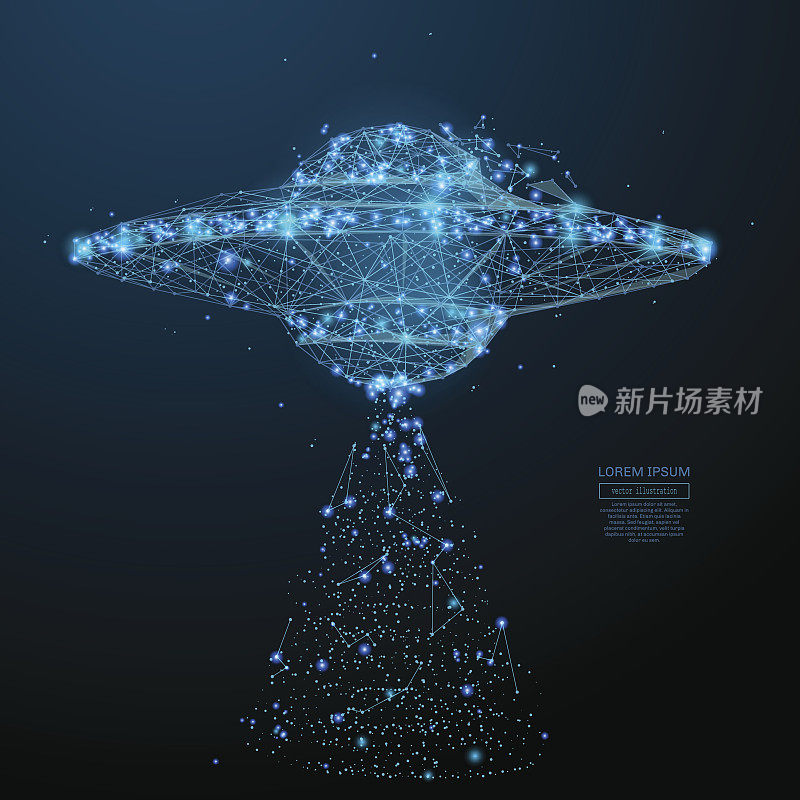 UFO飞船低聚蓝