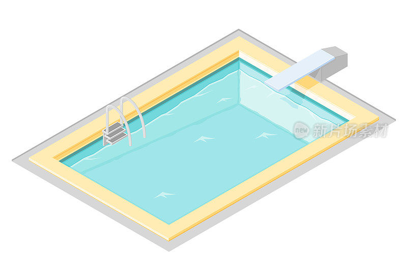 一个大游泳池的插图