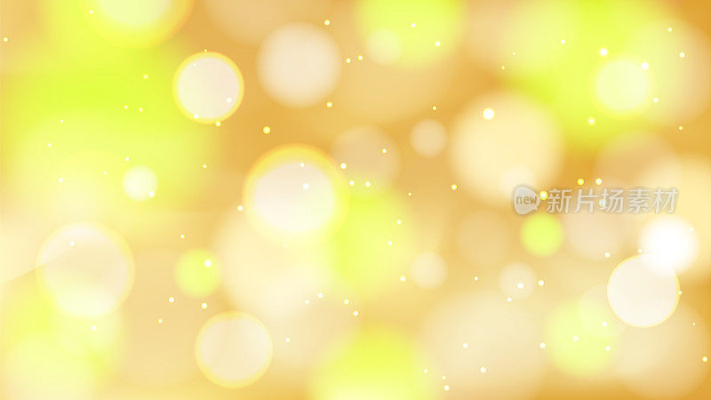 黄金散焦散景光圈泡沫点抽象背景的圣诞节活动
