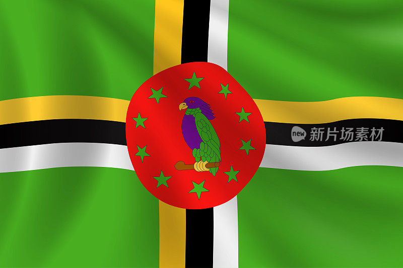 多米尼加国旗。多米尼加国旗。矢量标志背景。股票插图